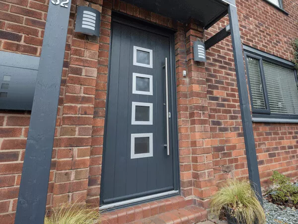Secure solid core front door