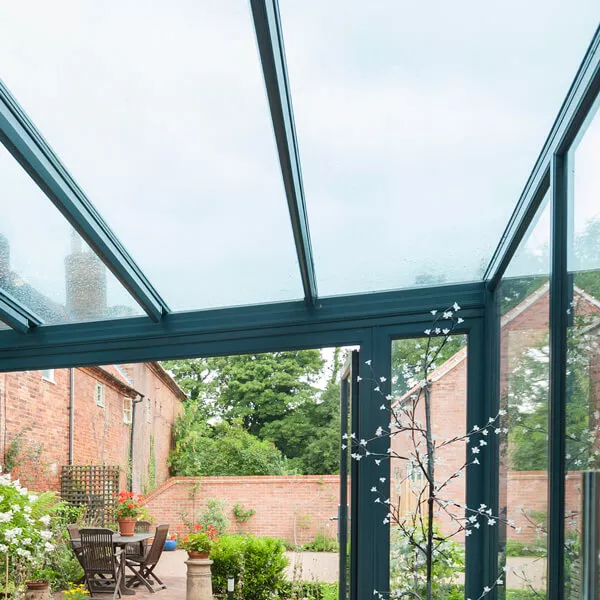 Glass-roof conservatory exterior